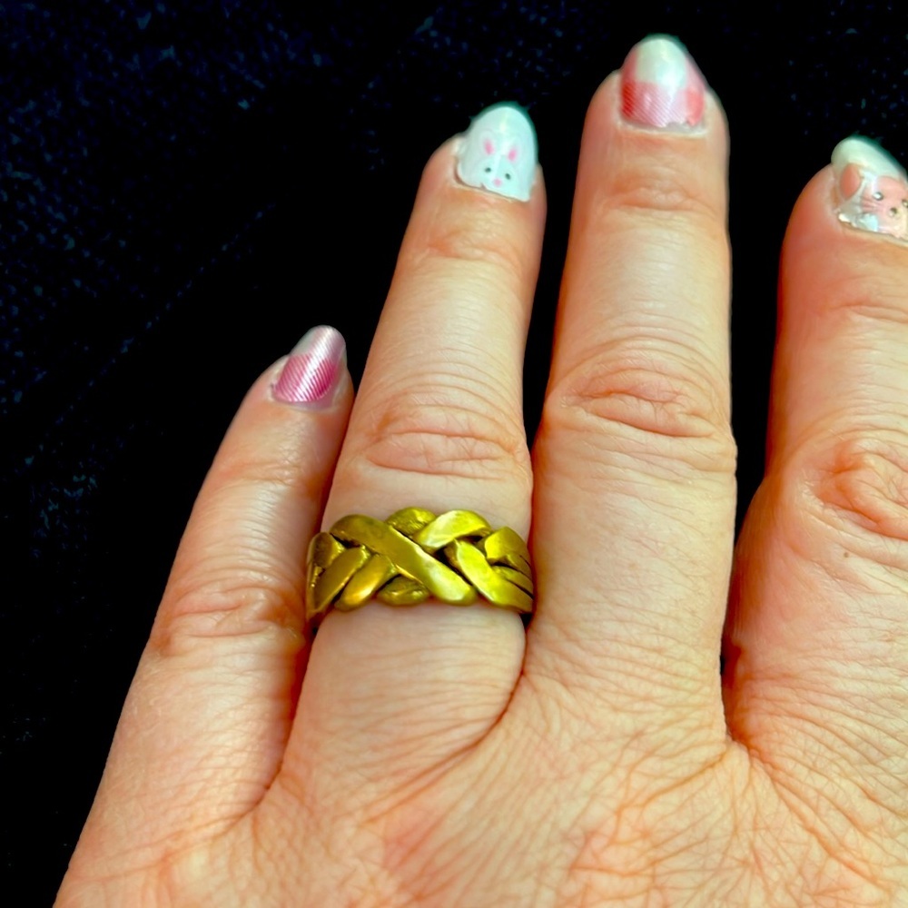 Braided Gold Tone Ring